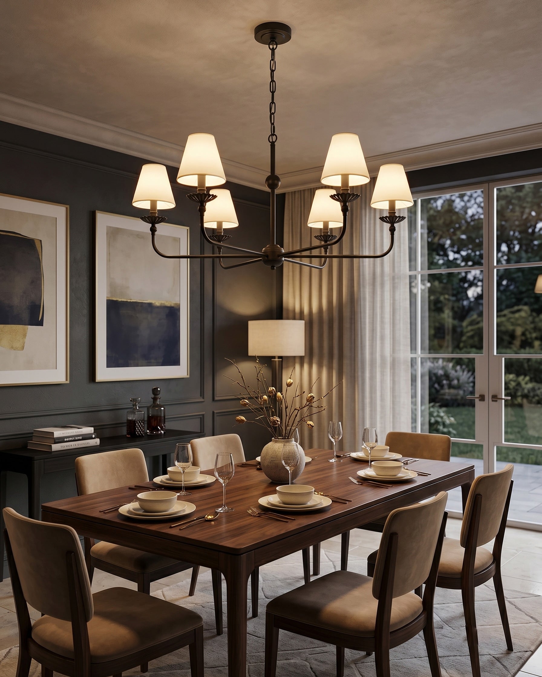 Marlowe Tapered Shade Chandelier