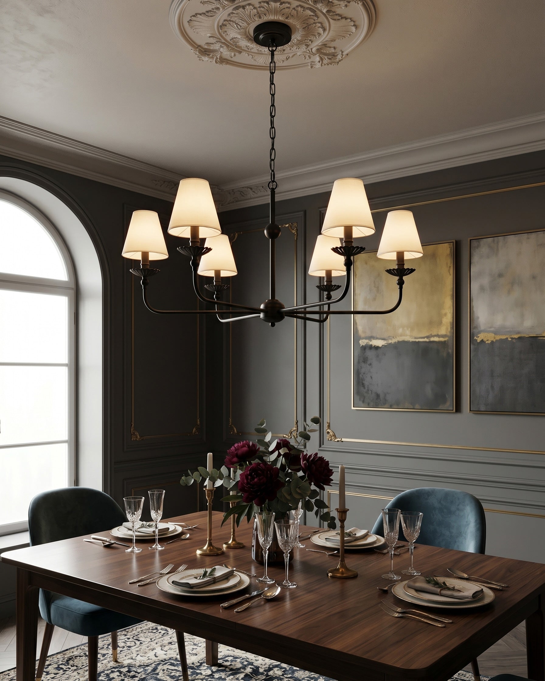 Marlowe Tapered Shade Chandelier