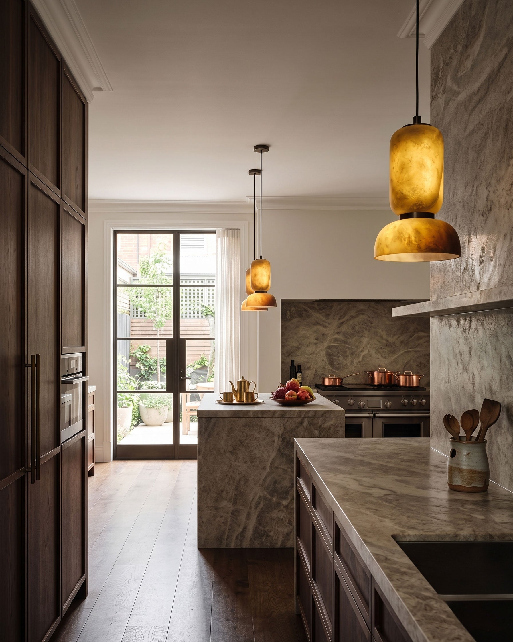 Maude Earthy Stone Pendant Light