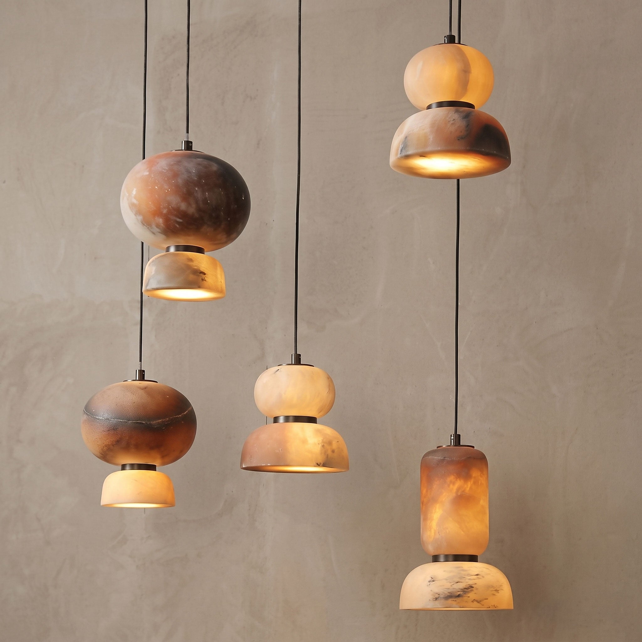 Maude Earthy Stone Pendant Light