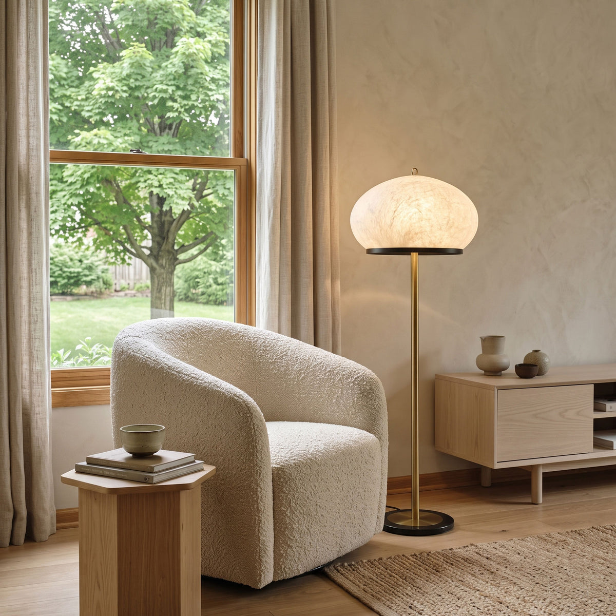 Miran Organic Silk Floor Lamp