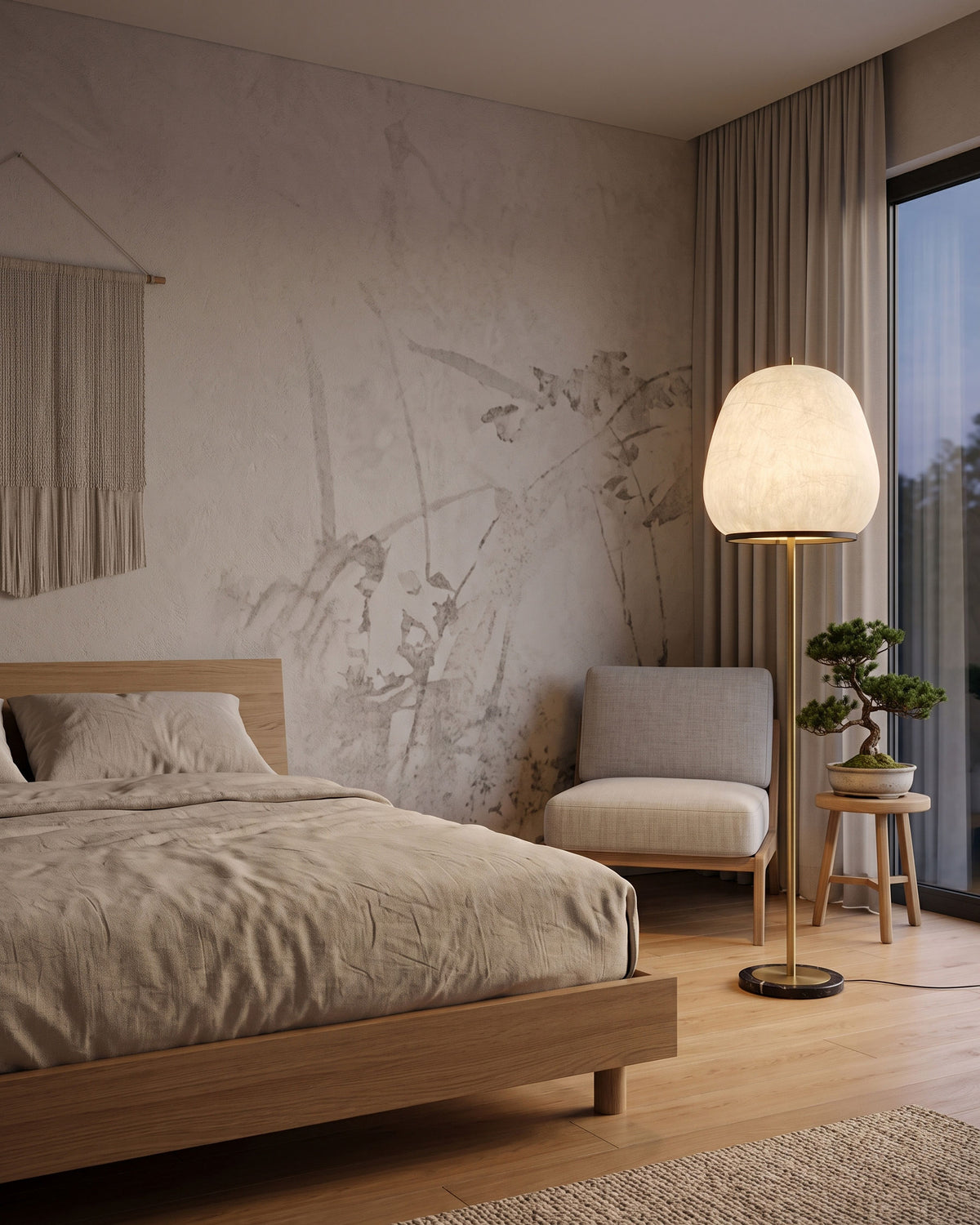 Miran Organic Silk Floor Lamp