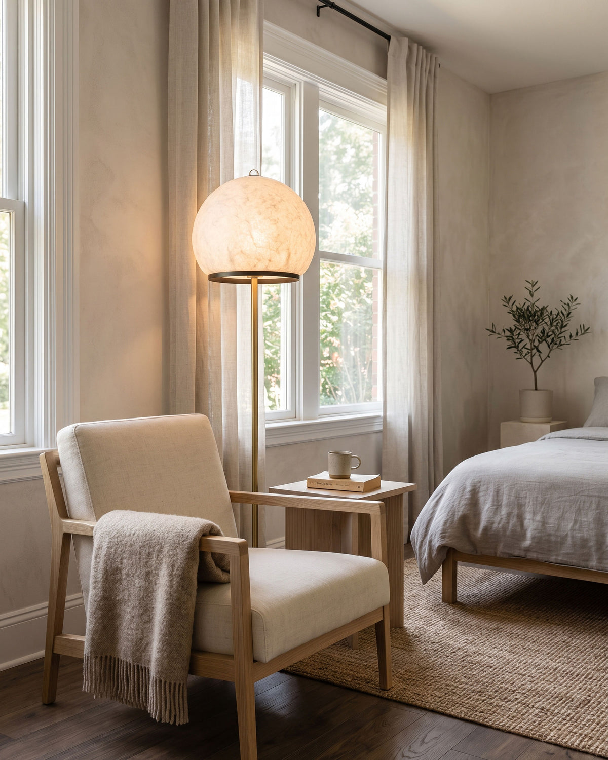 Miran Organic Silk Floor Lamp
