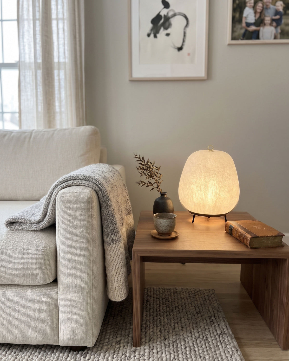 Miran Organic Silk Table Lamp