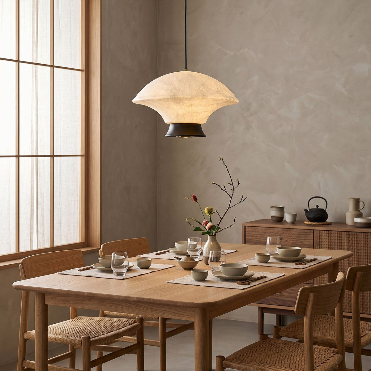 Nadia Silk Mushroom Pendant Light