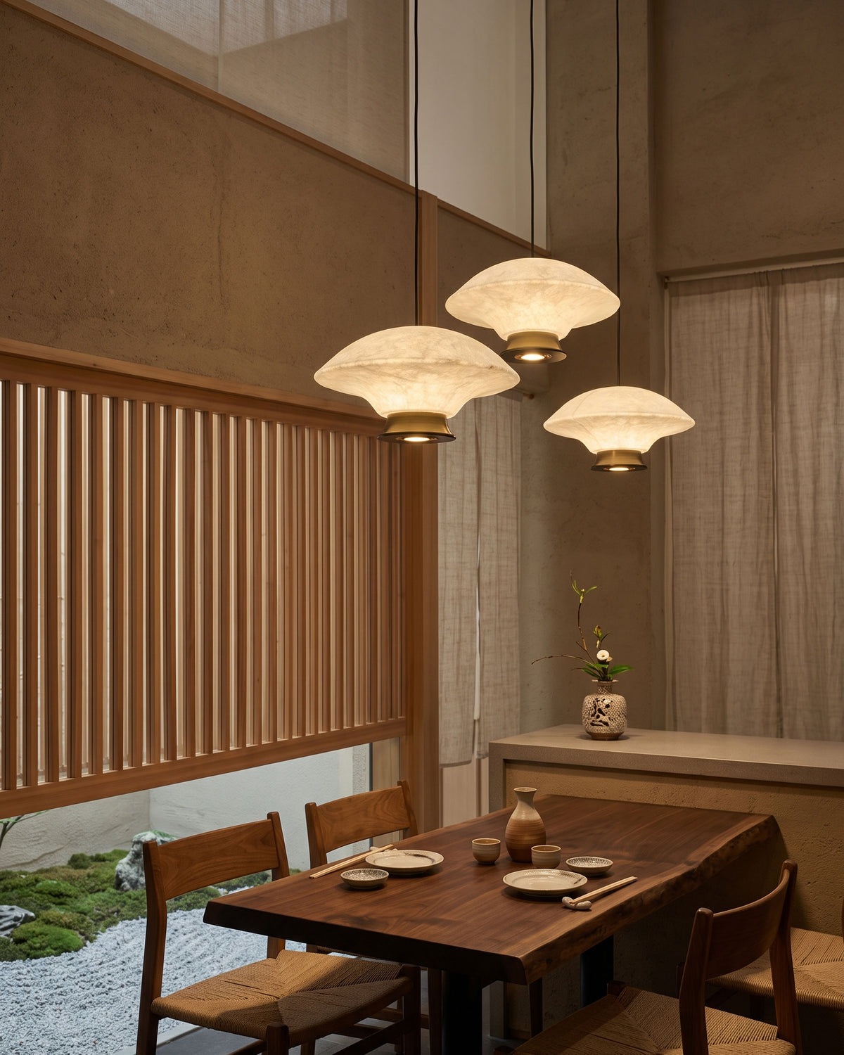 Nadia Silk Mushroom Pendant Light