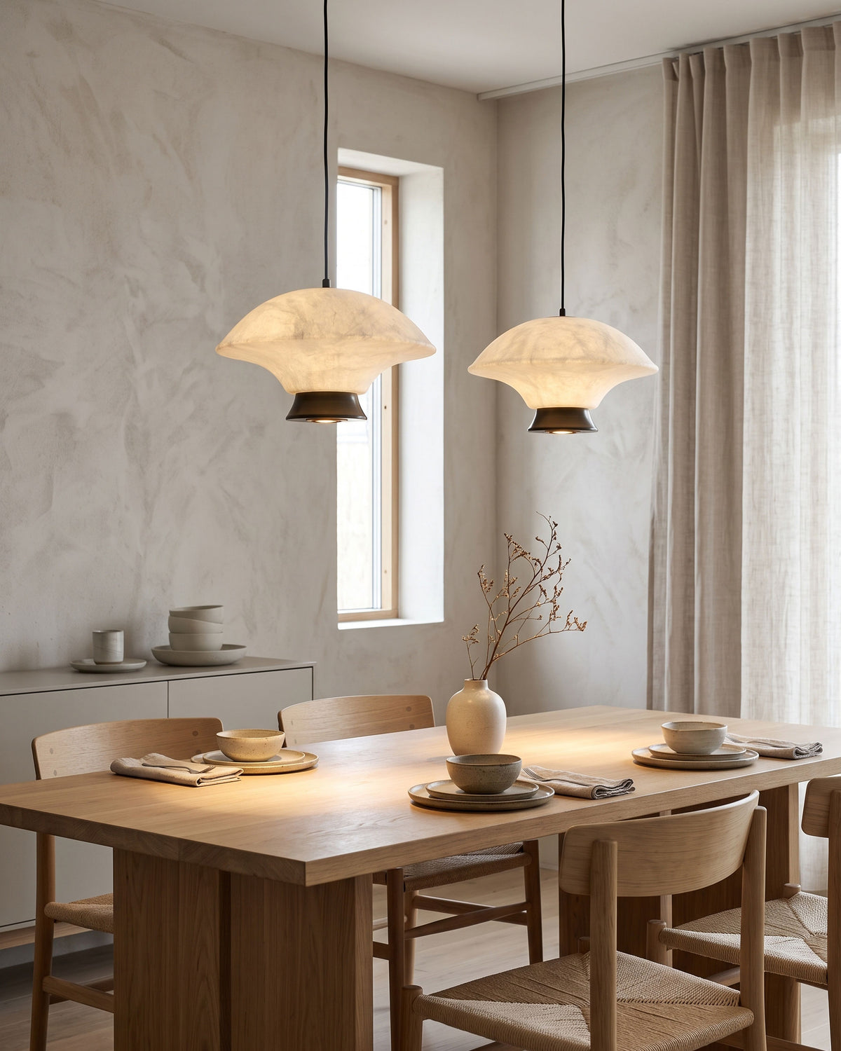 Nadia Silk Mushroom Pendant Light