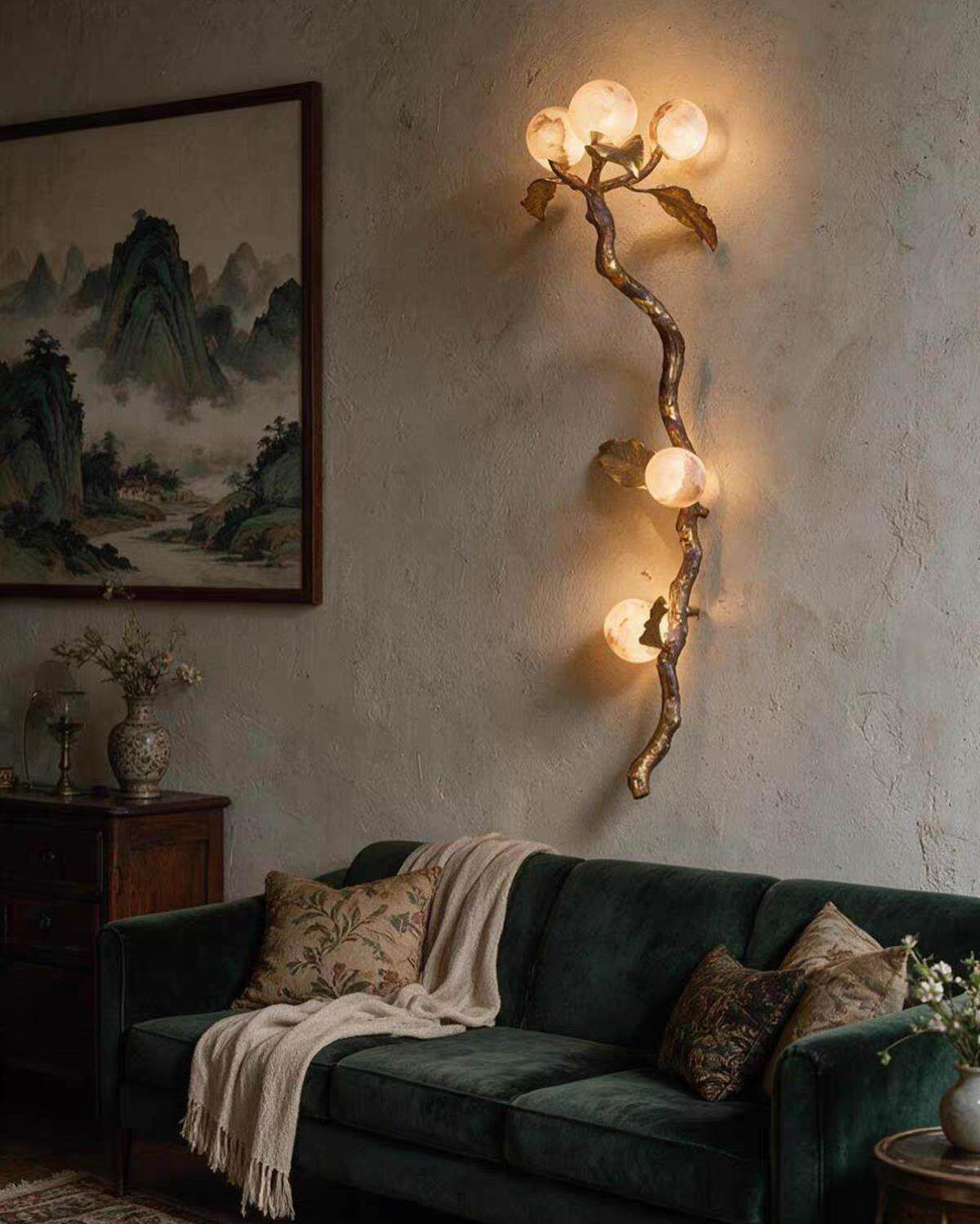 Aplique de pared Nevin Vine de alabastro