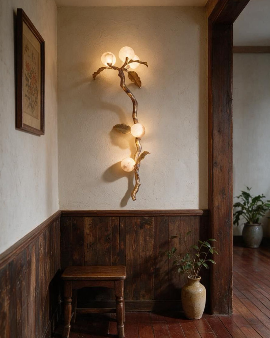 Aplique de pared Nevin Vine de alabastro