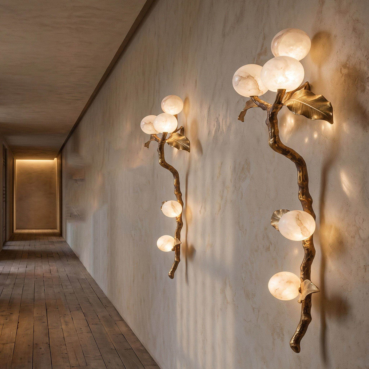 Aplique de pared Nevin Vine de alabastro