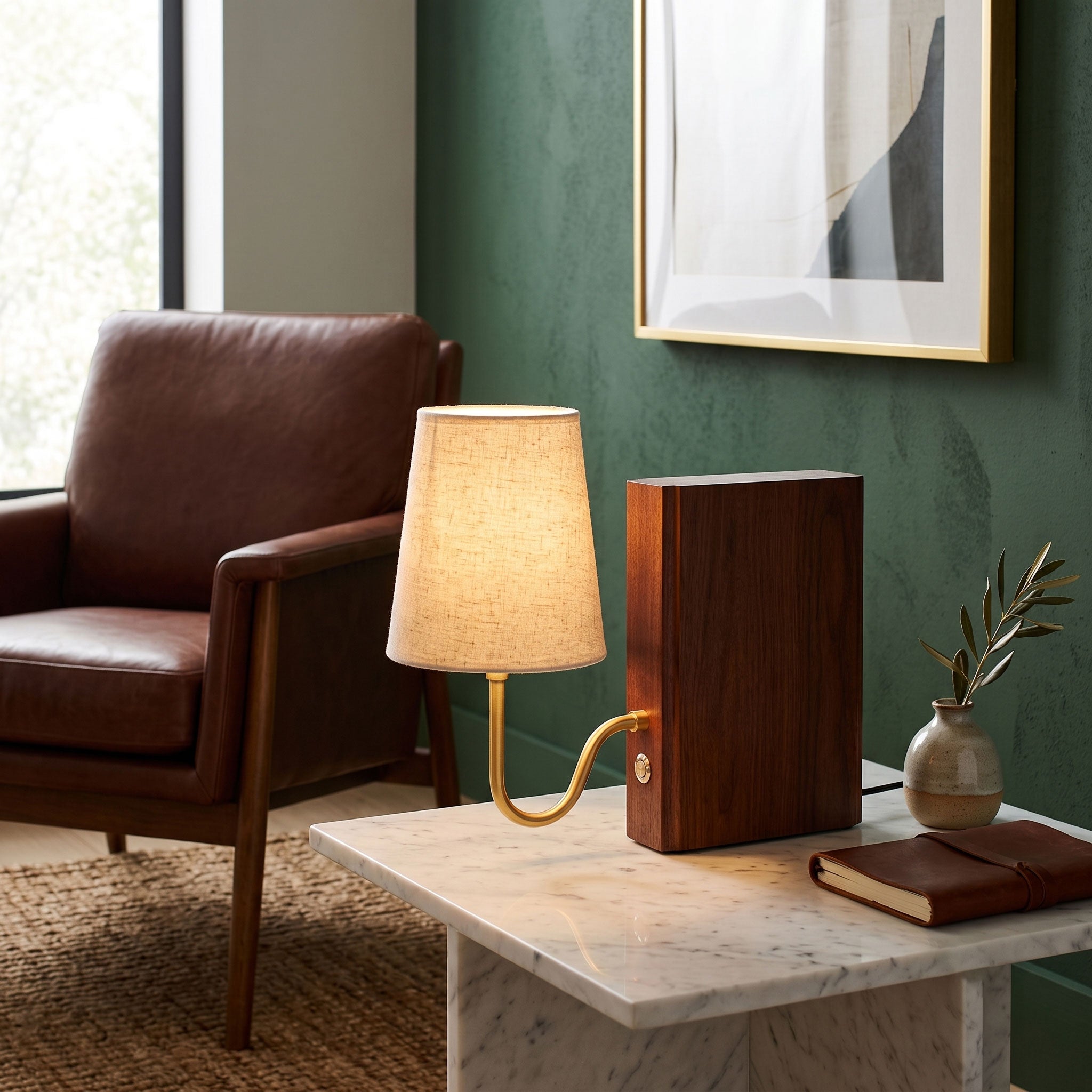 Niall Solid Wood Table Lamp