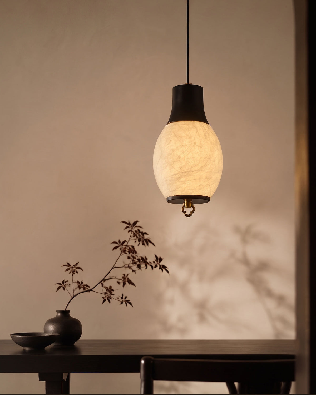 Nico Mulberry Silk Pendant Light