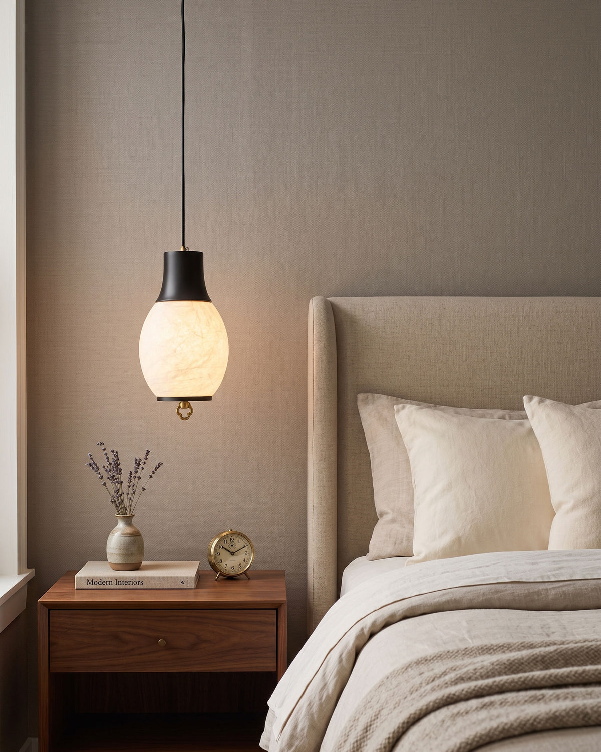 Nico Mulberry Silk Pendant Light