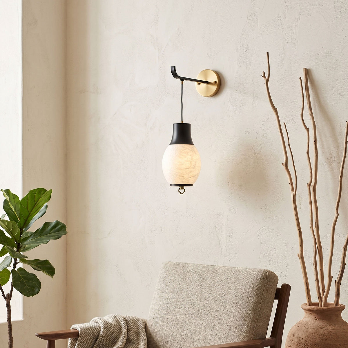 Nico Mulberry Silk Wall Sconce