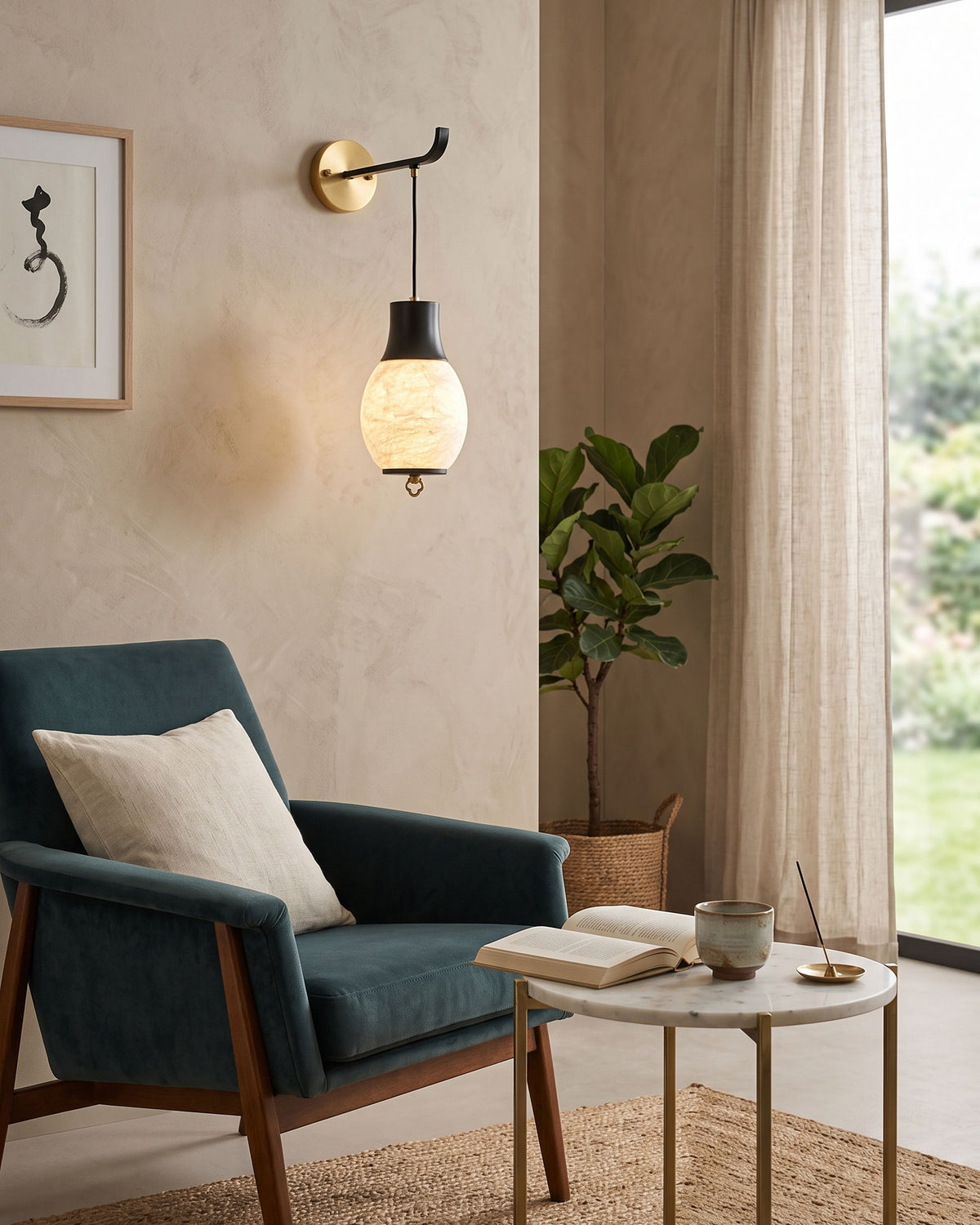 Nico Mulberry Silk Wall Sconce