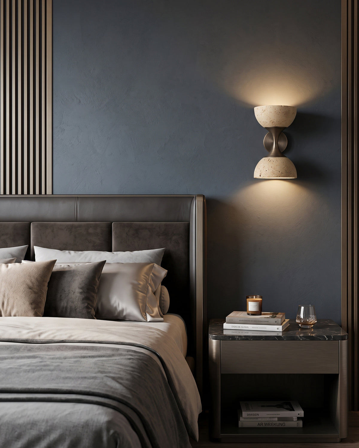 Nydia Travertine Cone Wall Sconce