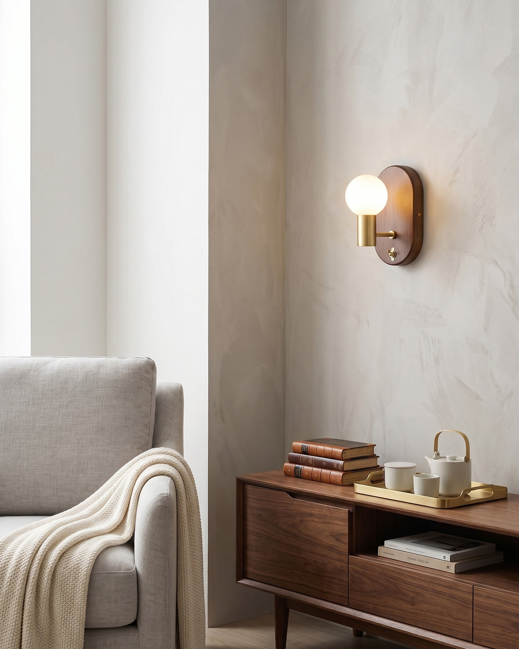 Oliver Walnut Wall Sconce