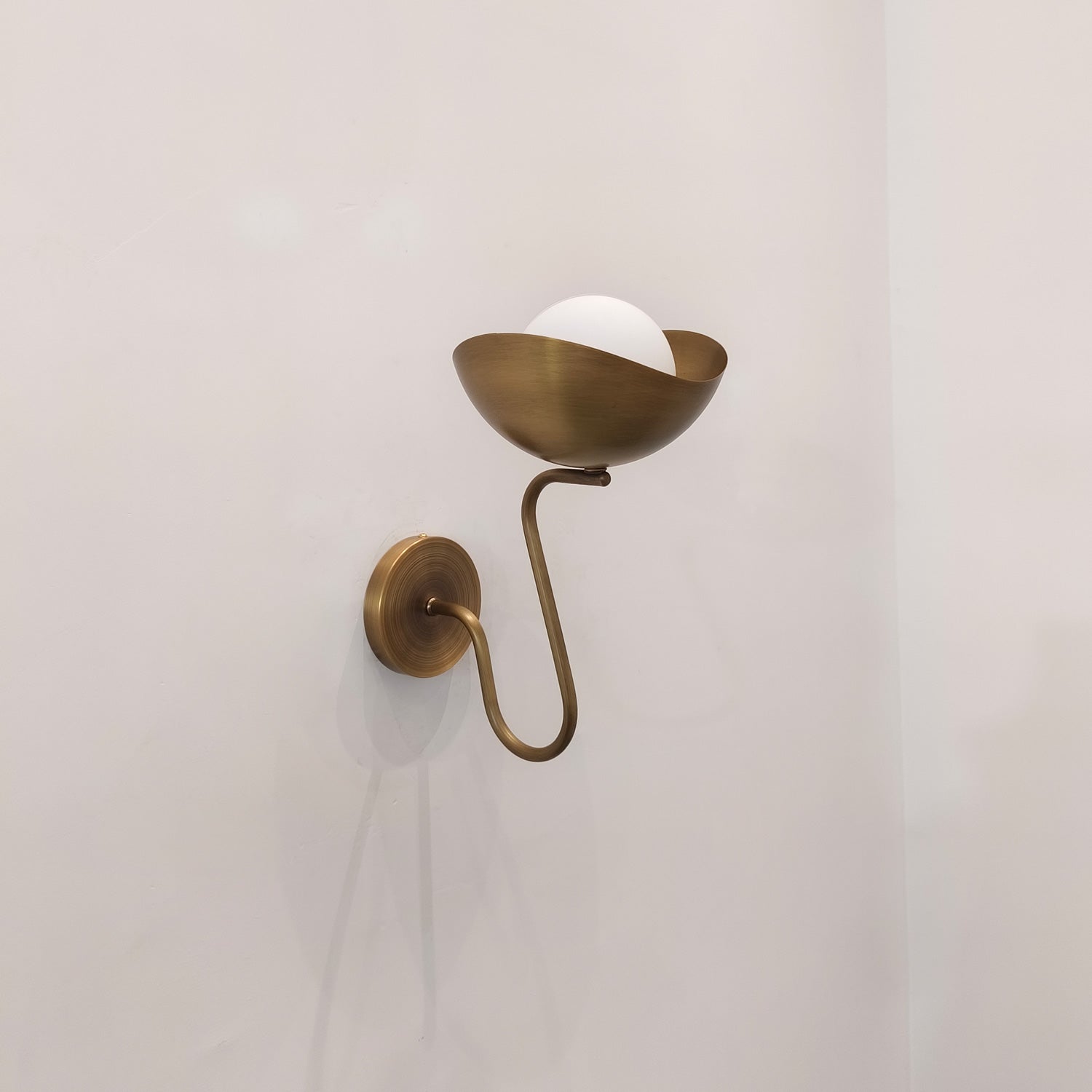 Oren Brass Globe Wall Sconce