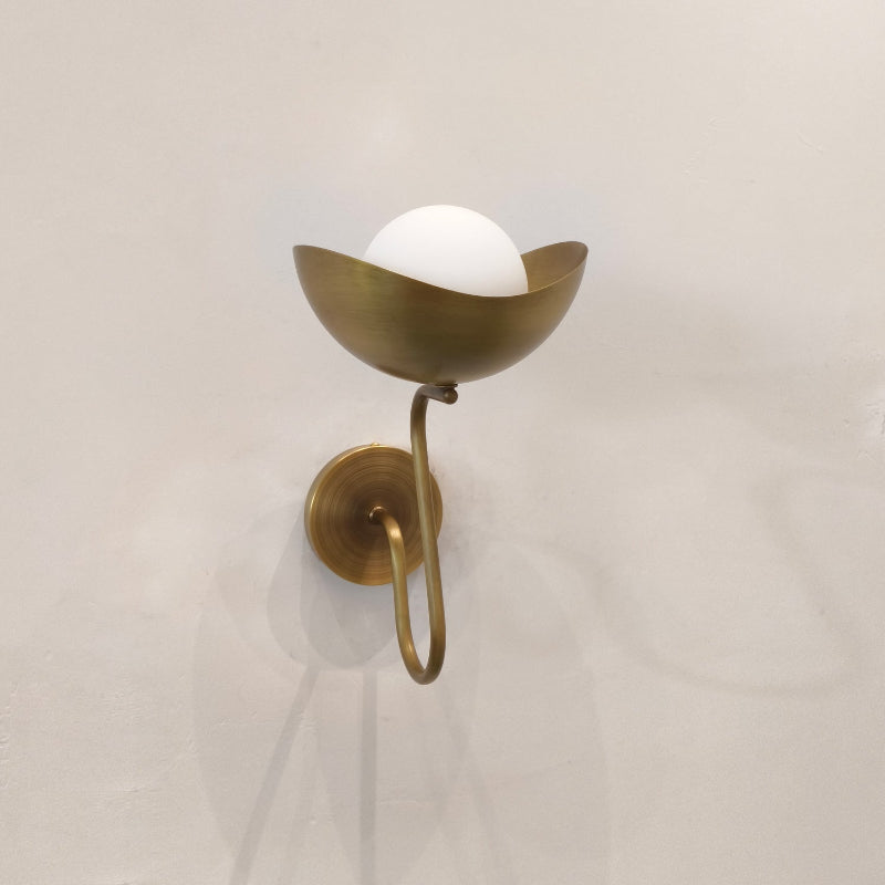 Oren Brass Globe Wall Sconce