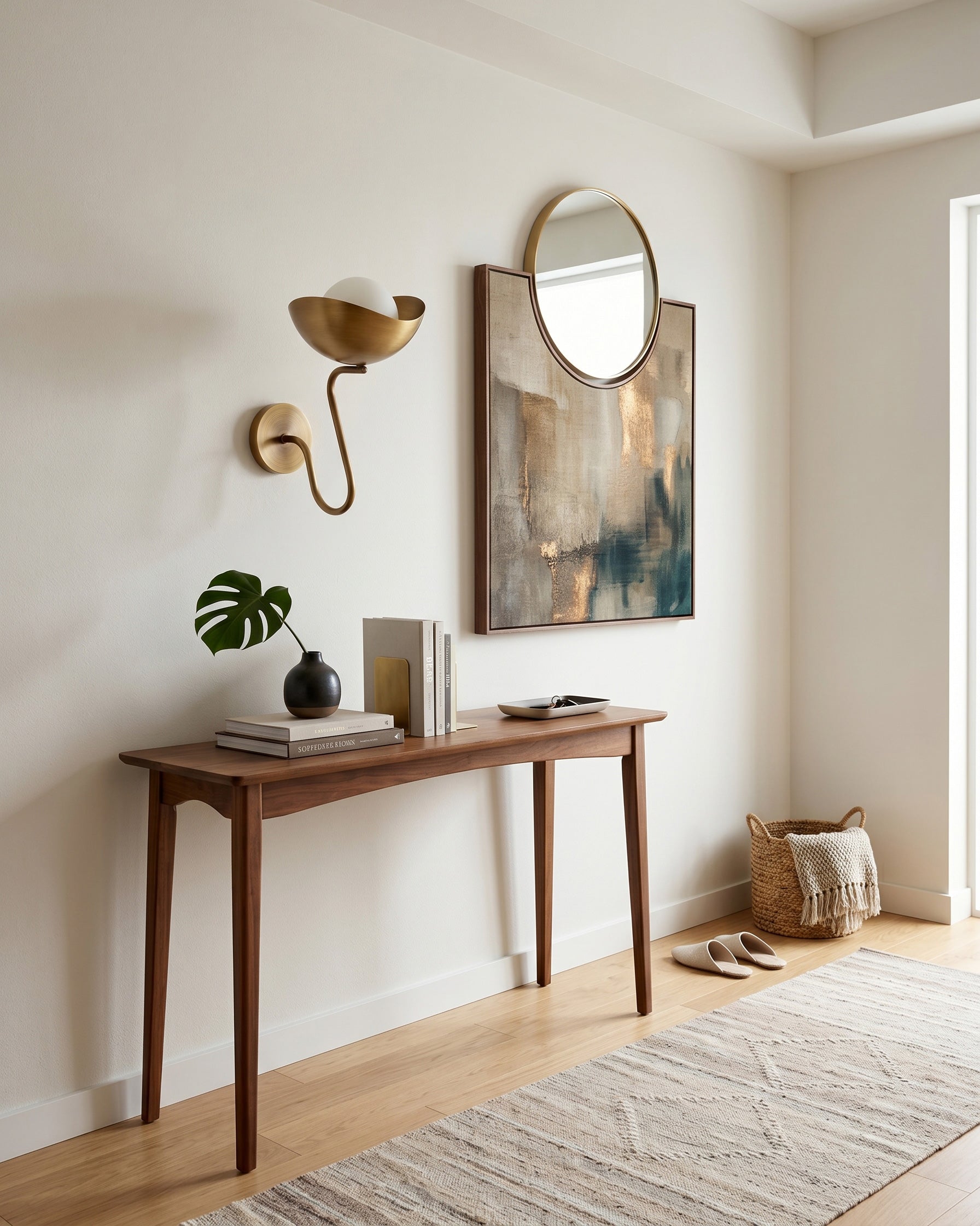 Oren Brass Globe Wall Sconce