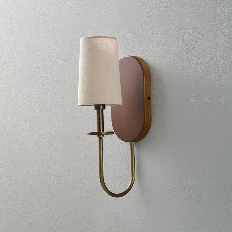 Orson Walnut Brass Wall Sconce