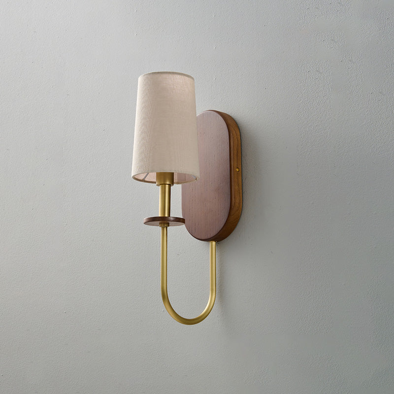 Orson Walnut Brass Wall Sconce