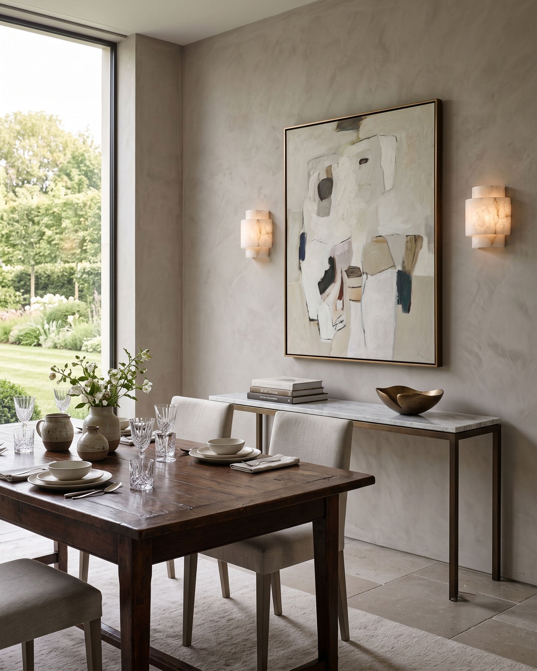 Osiris Tiered Alabaster Wall Sconce