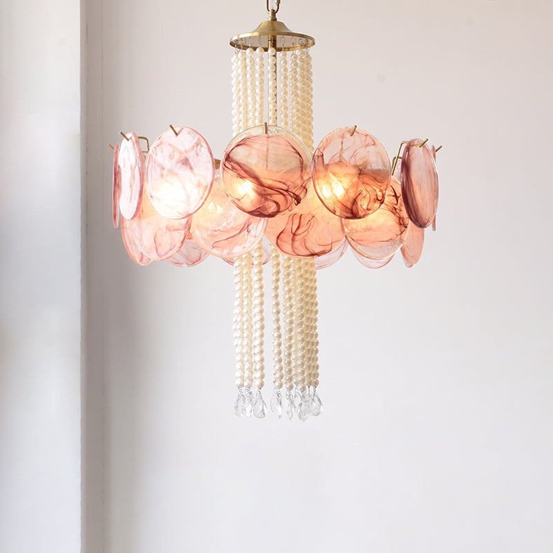 Oswin Agate Glass Beaded Chandelier