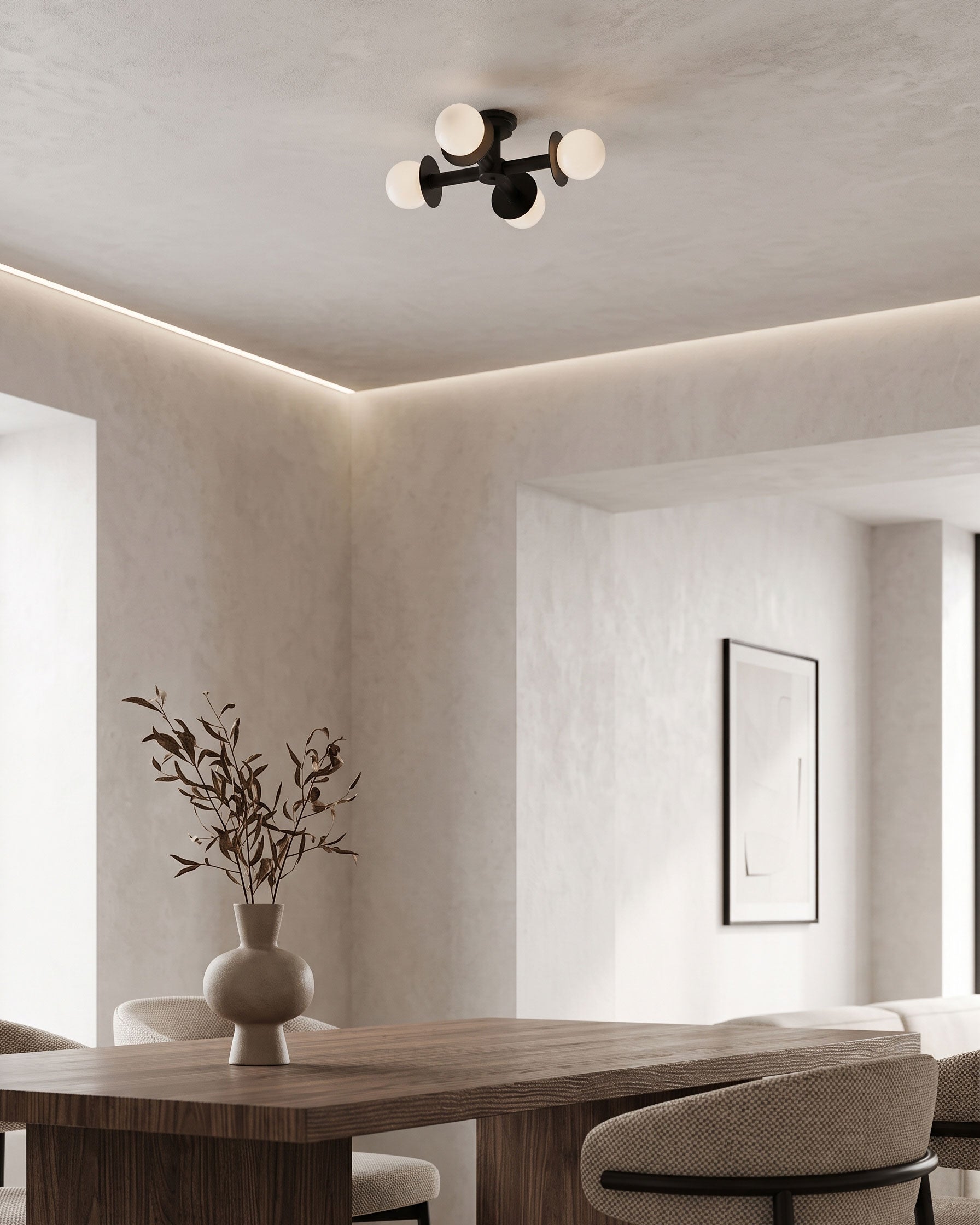 Otis Frosted Semi-Flush Mount