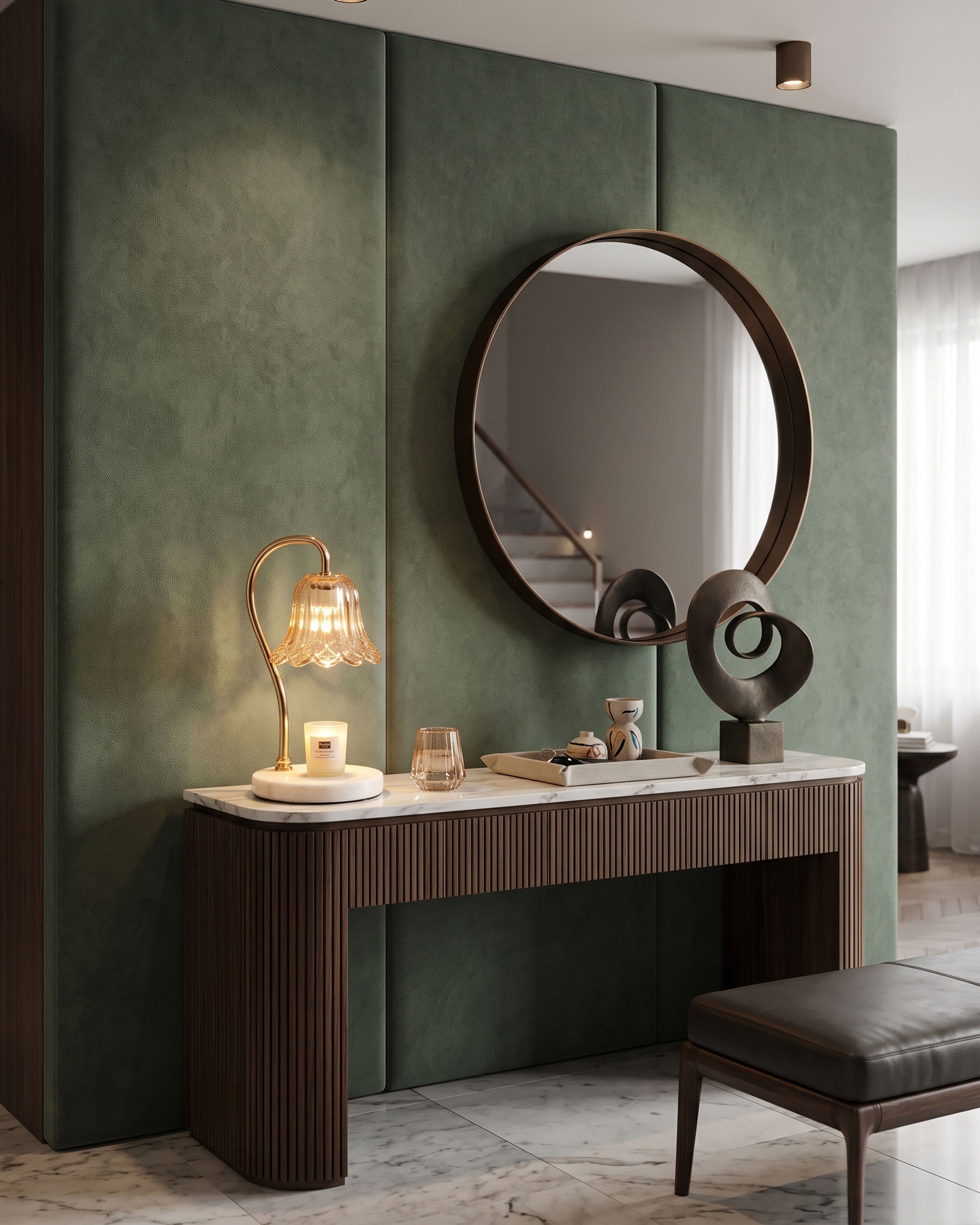 Peregrine Marble Candle Table Lamp