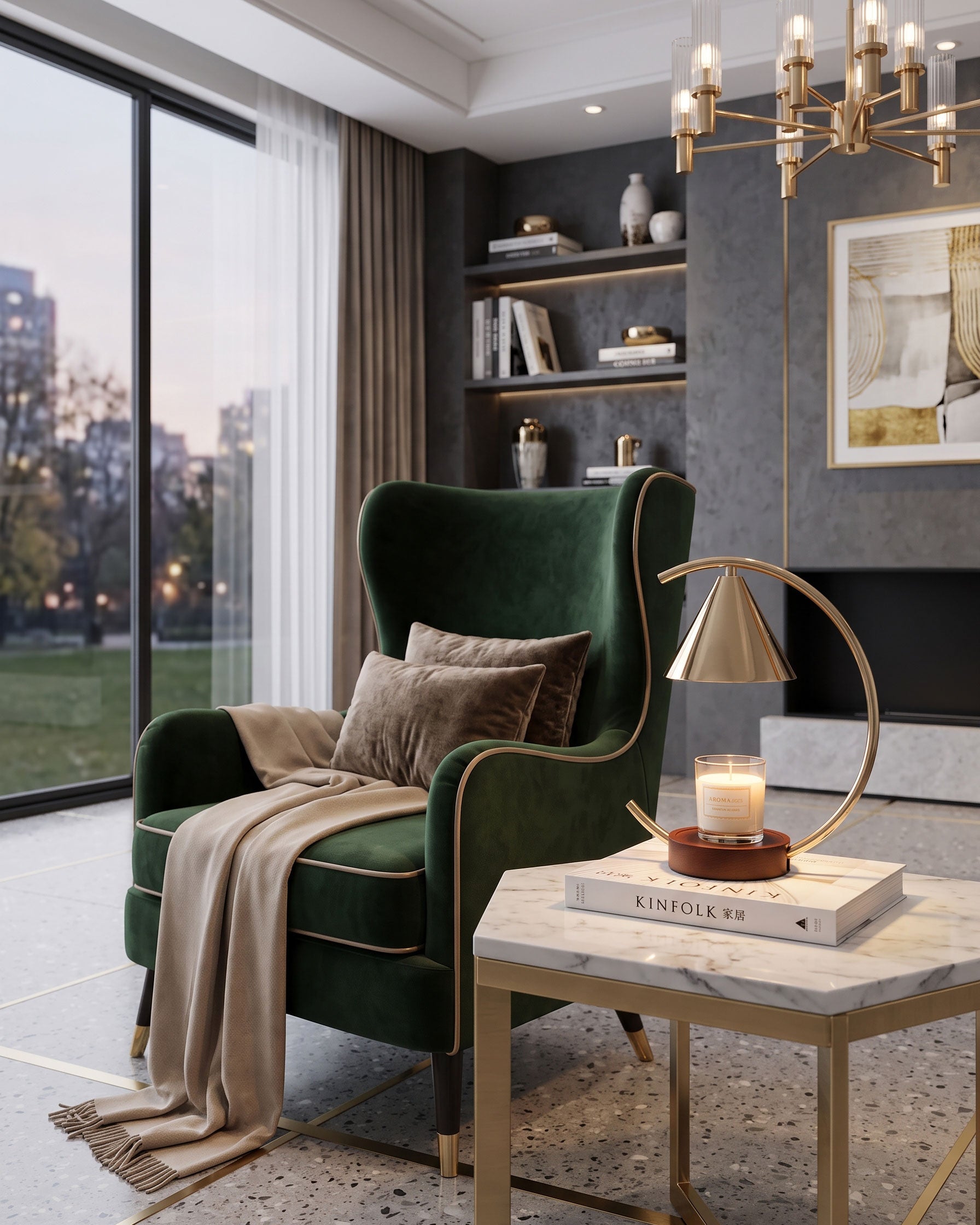Pierce Candle Table Lamp