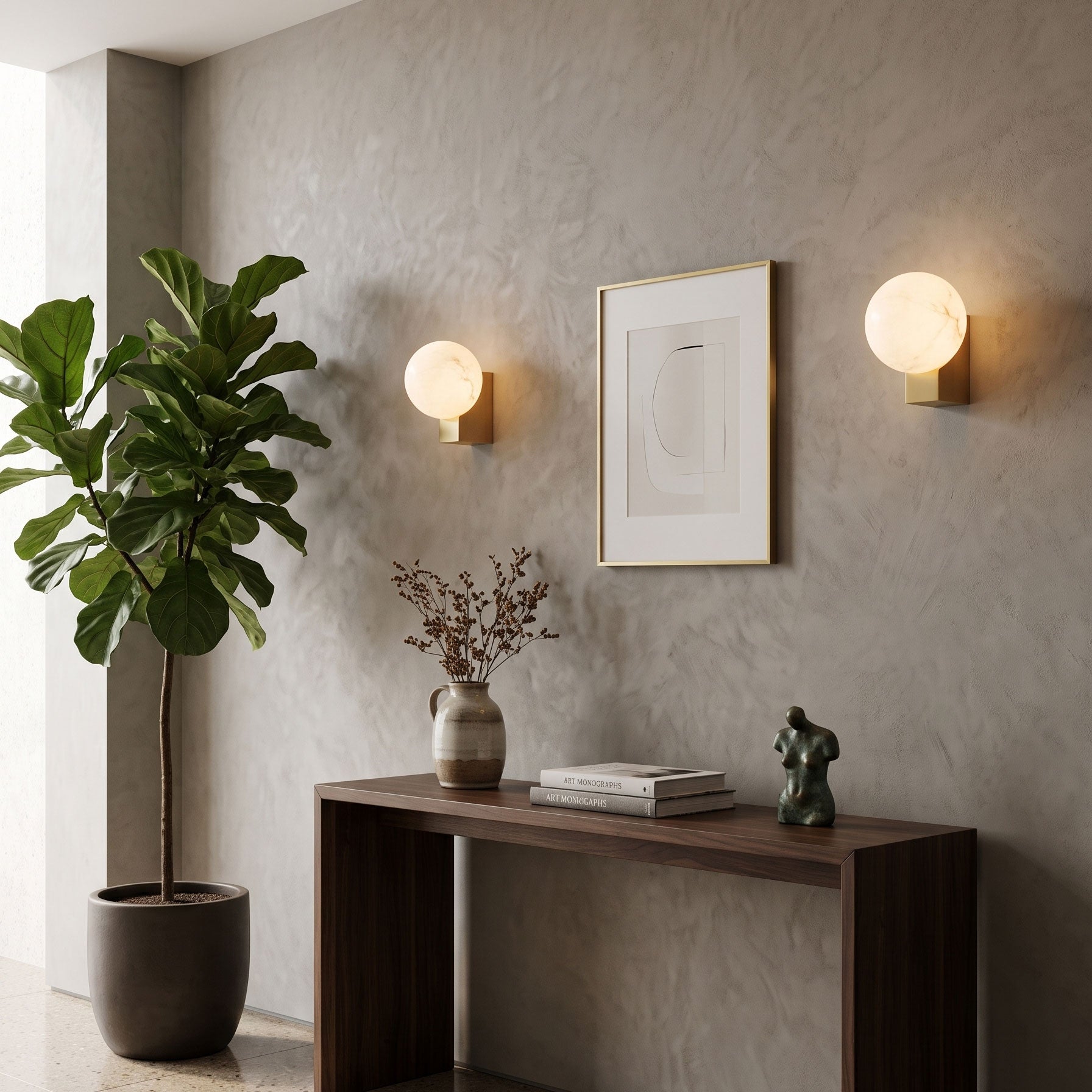 Prescott Minimalist Orb Wall Sconce