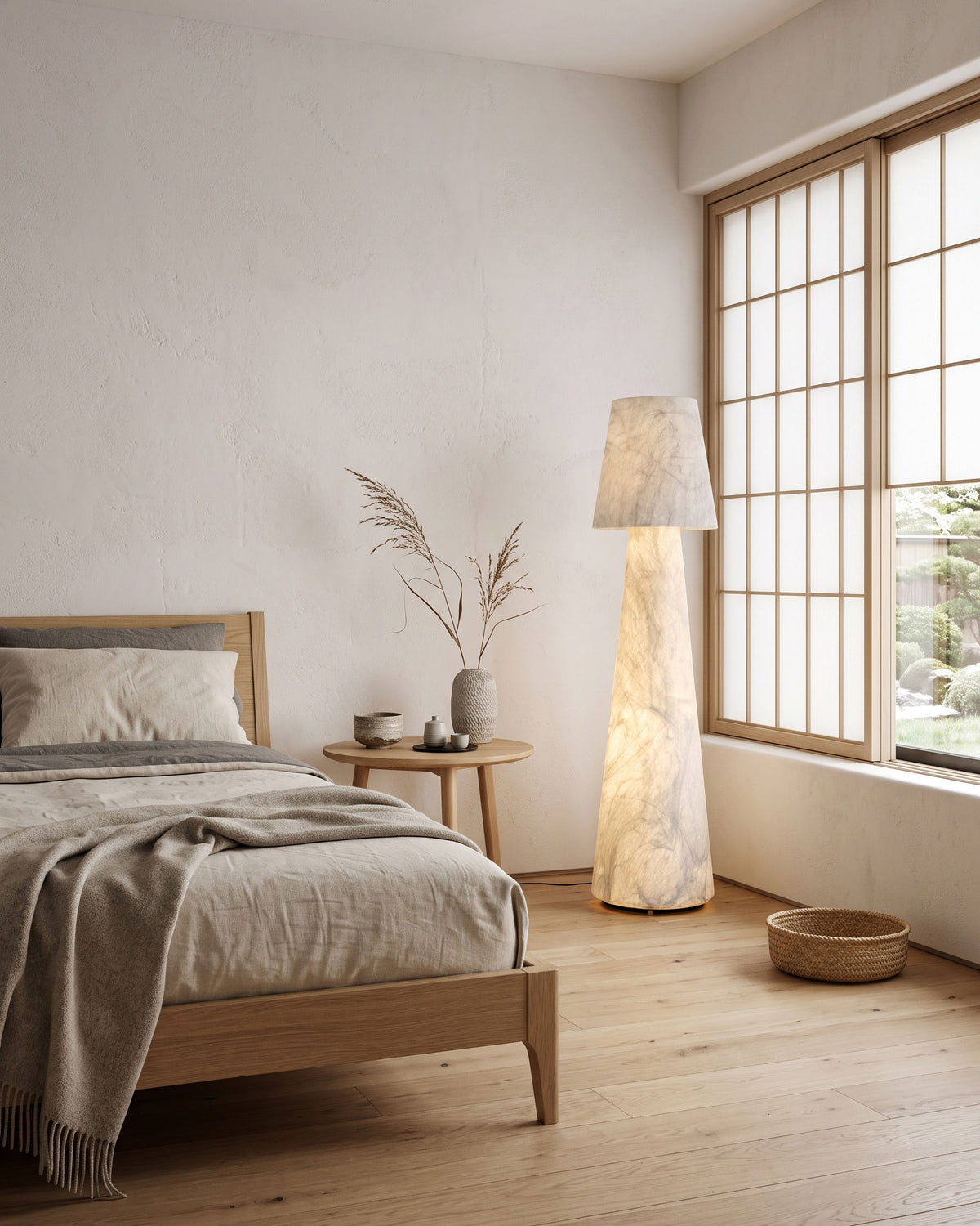 Quentin Mulberry Silk Floor Lamp