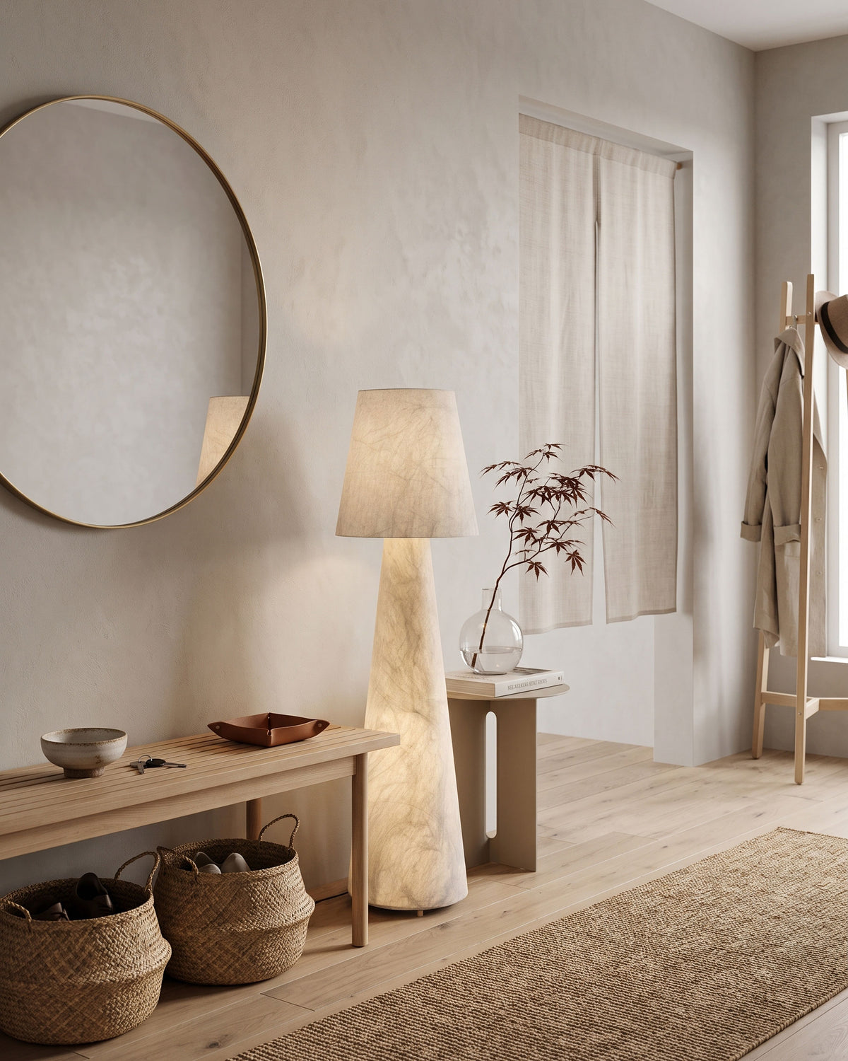 Quentin Mulberry Silk Floor Lamp