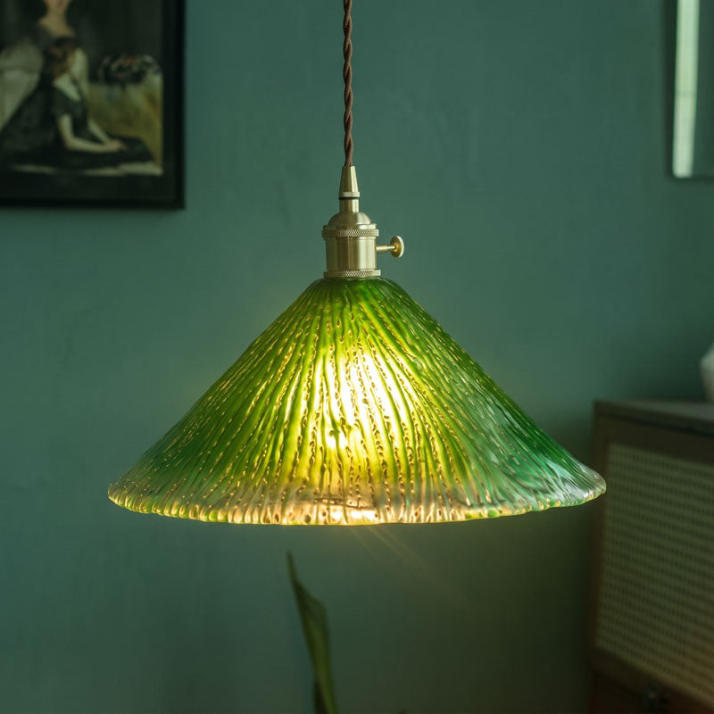 Quintin Pleated Cone Pendant Light – detail 18