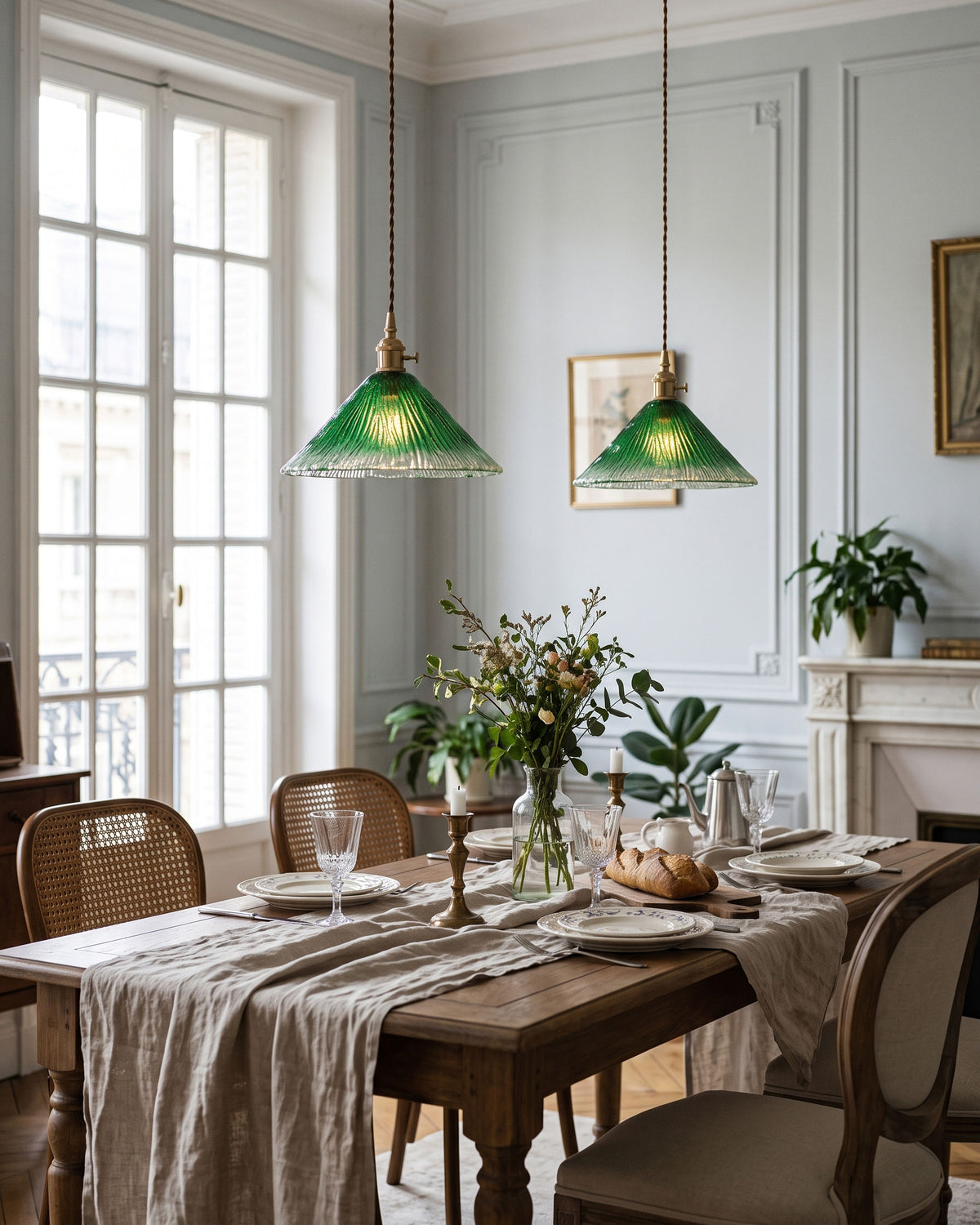 Quintin Pleated Cone Pendant Light – detail 6