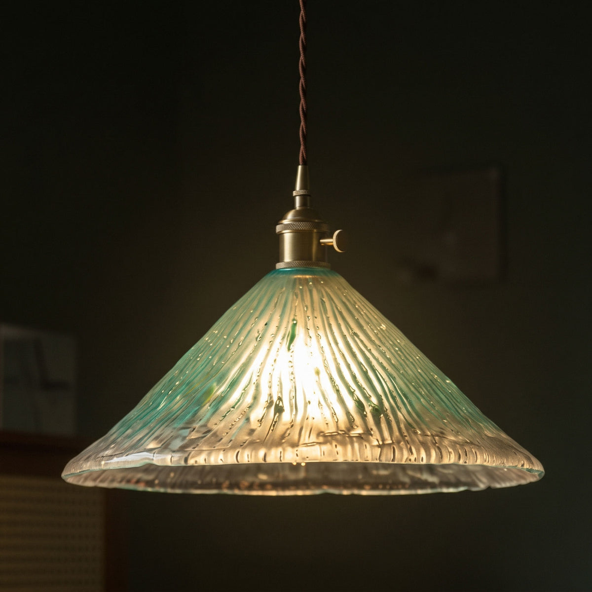 Quintin Pleated Cone Pendant Light – detail 21