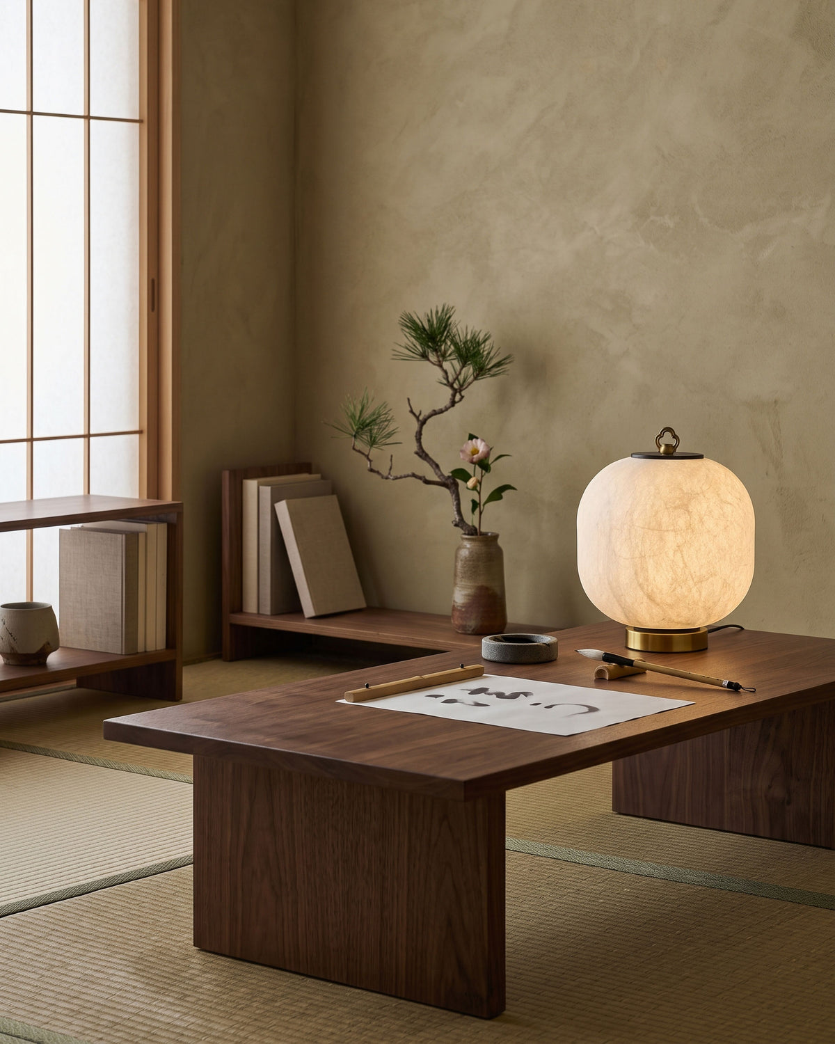 Renard Mulberry Silk Table Lamp