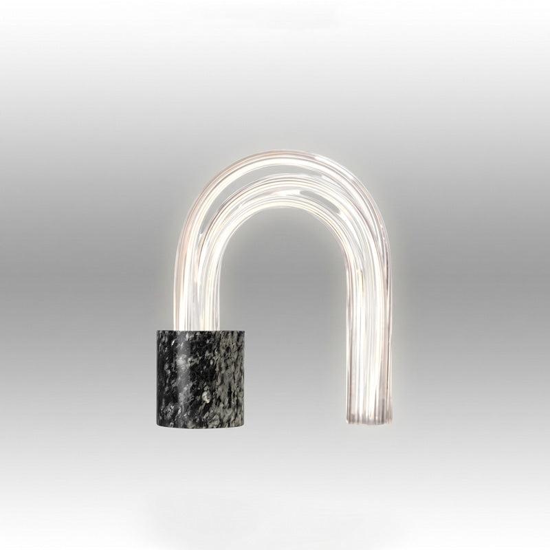 Ribbed Marble Table Lamp