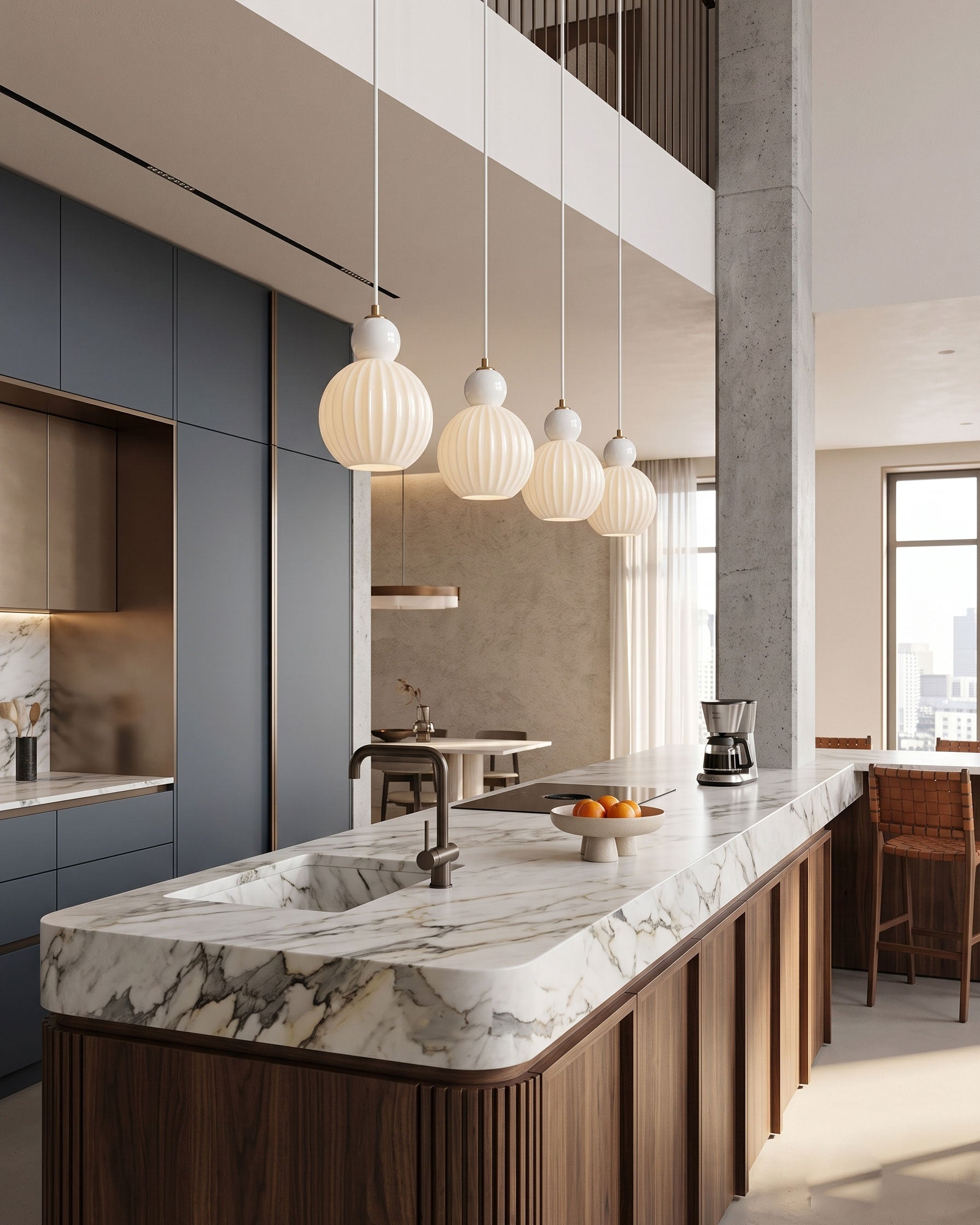Romilly Ribbed Pendant Light