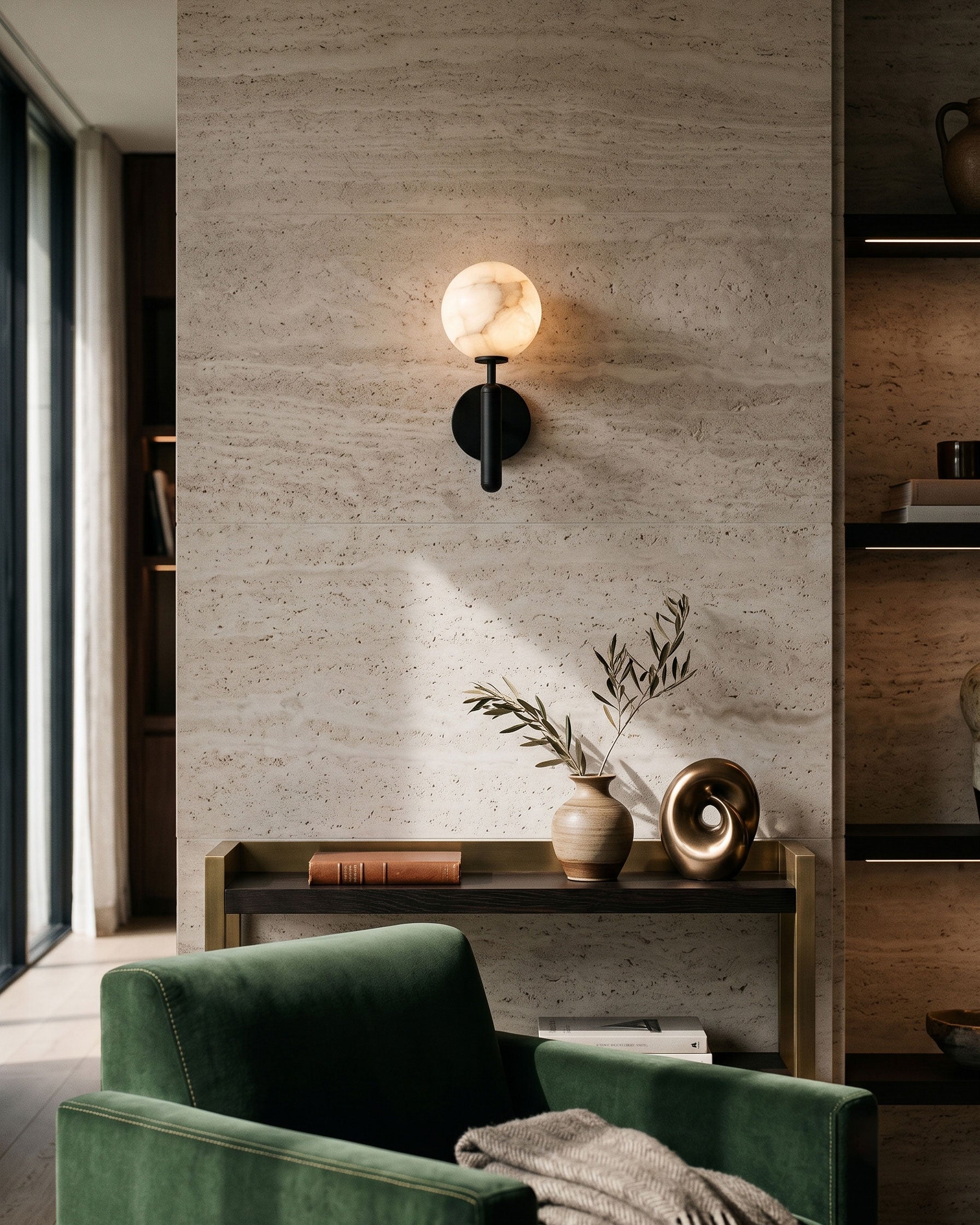 Ronan Alabaster Wall Sconce