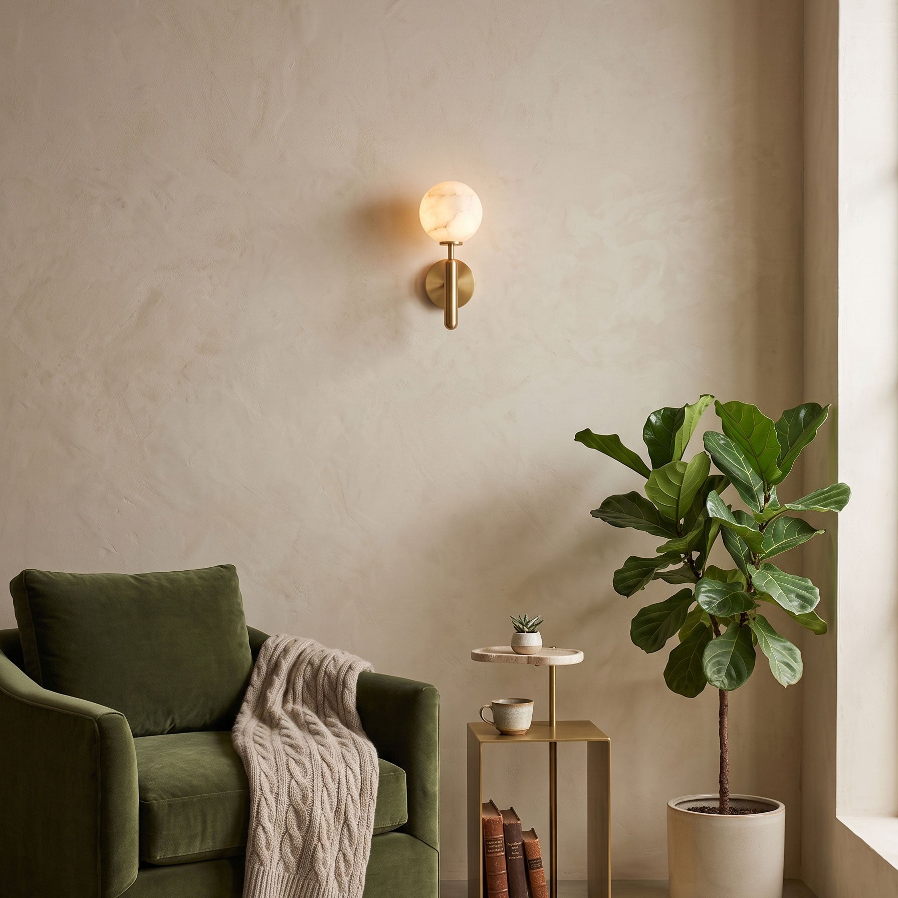 Ronan Alabaster Wall Sconce