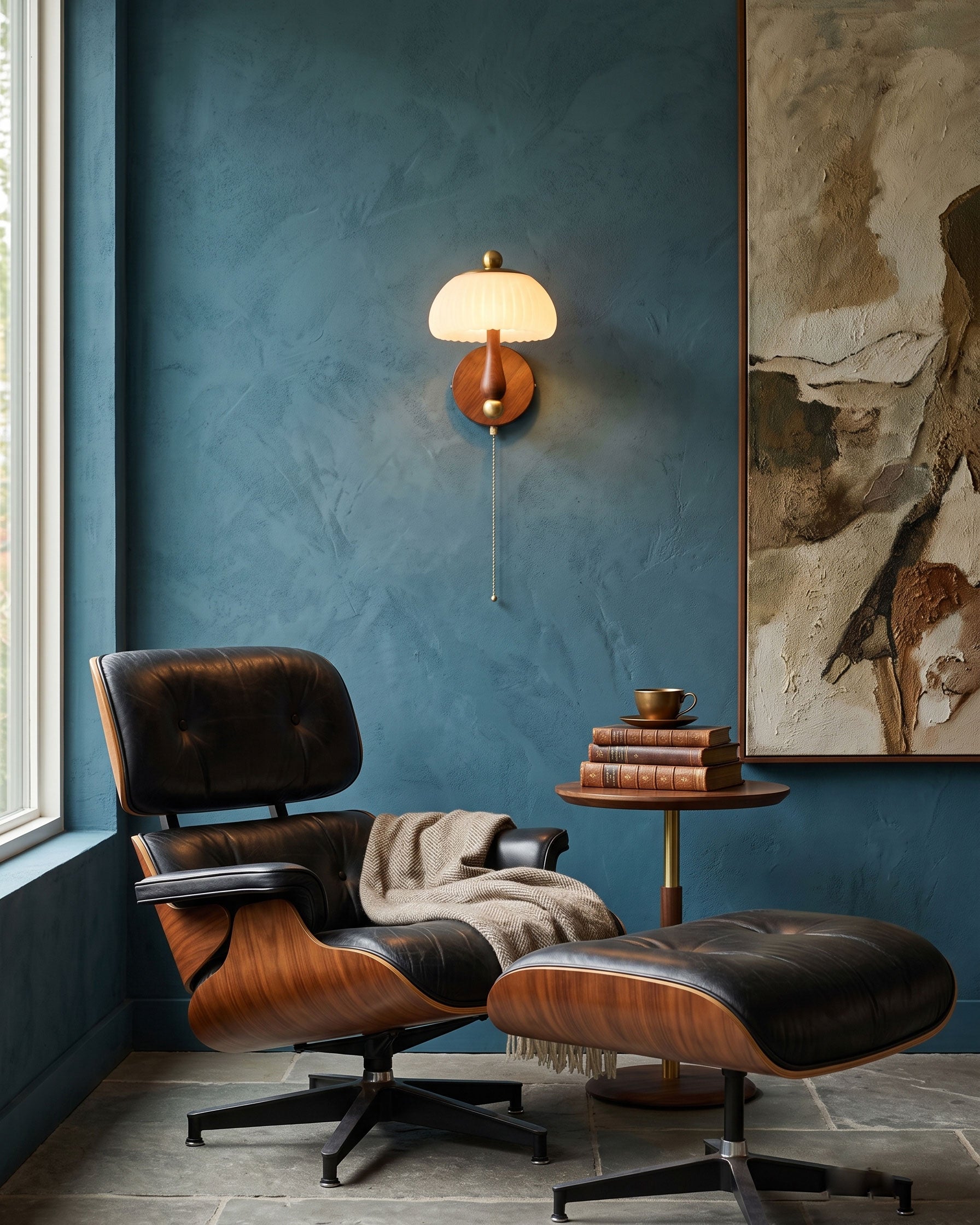 Rupert Walnut Wood Wall Sconce
