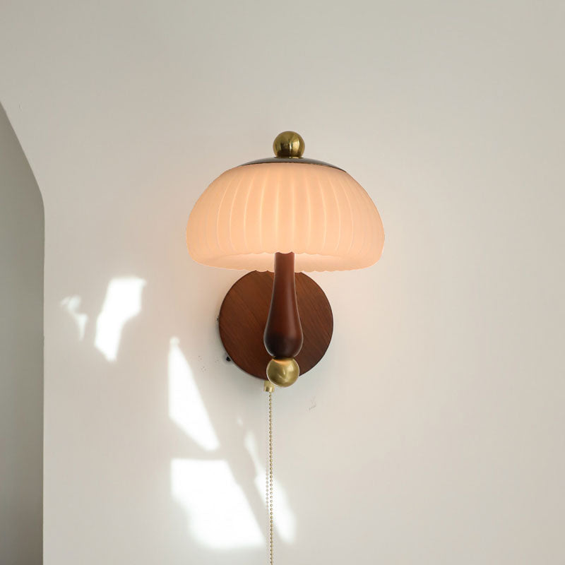Rupert Walnut Wood Wall Sconce