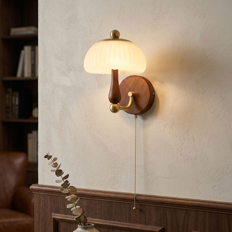 Rupert Walnut Wood Wall Sconce