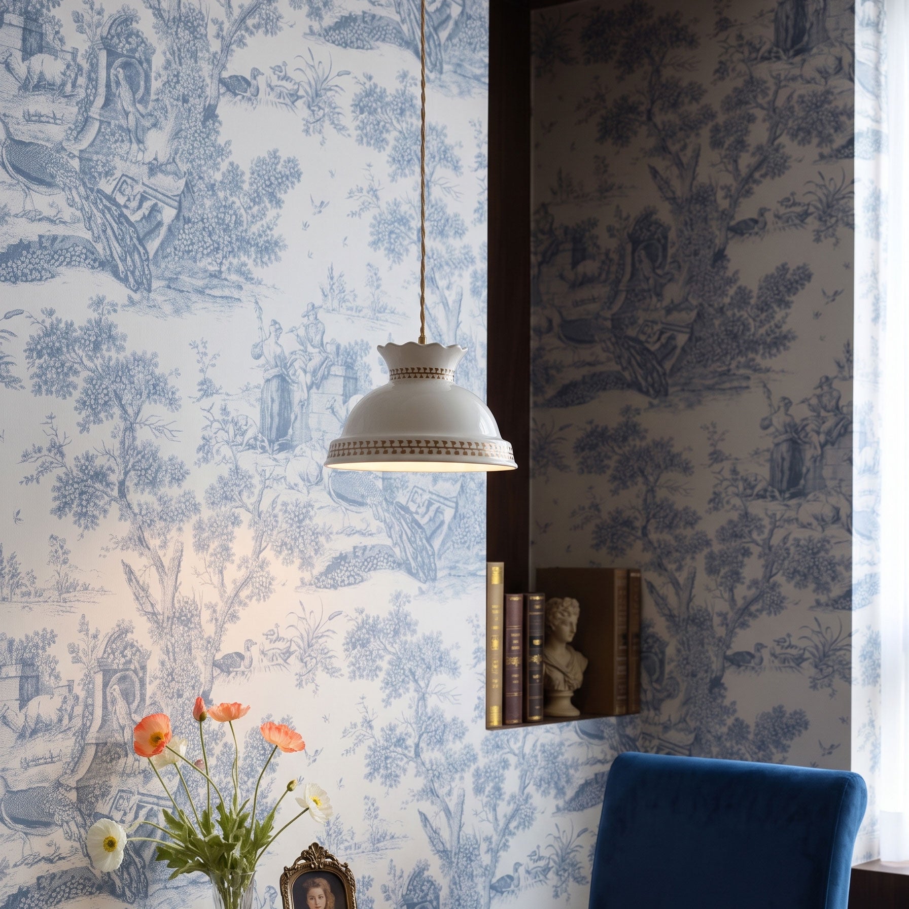 Sibyl Cottage Ceramic Pendant Light