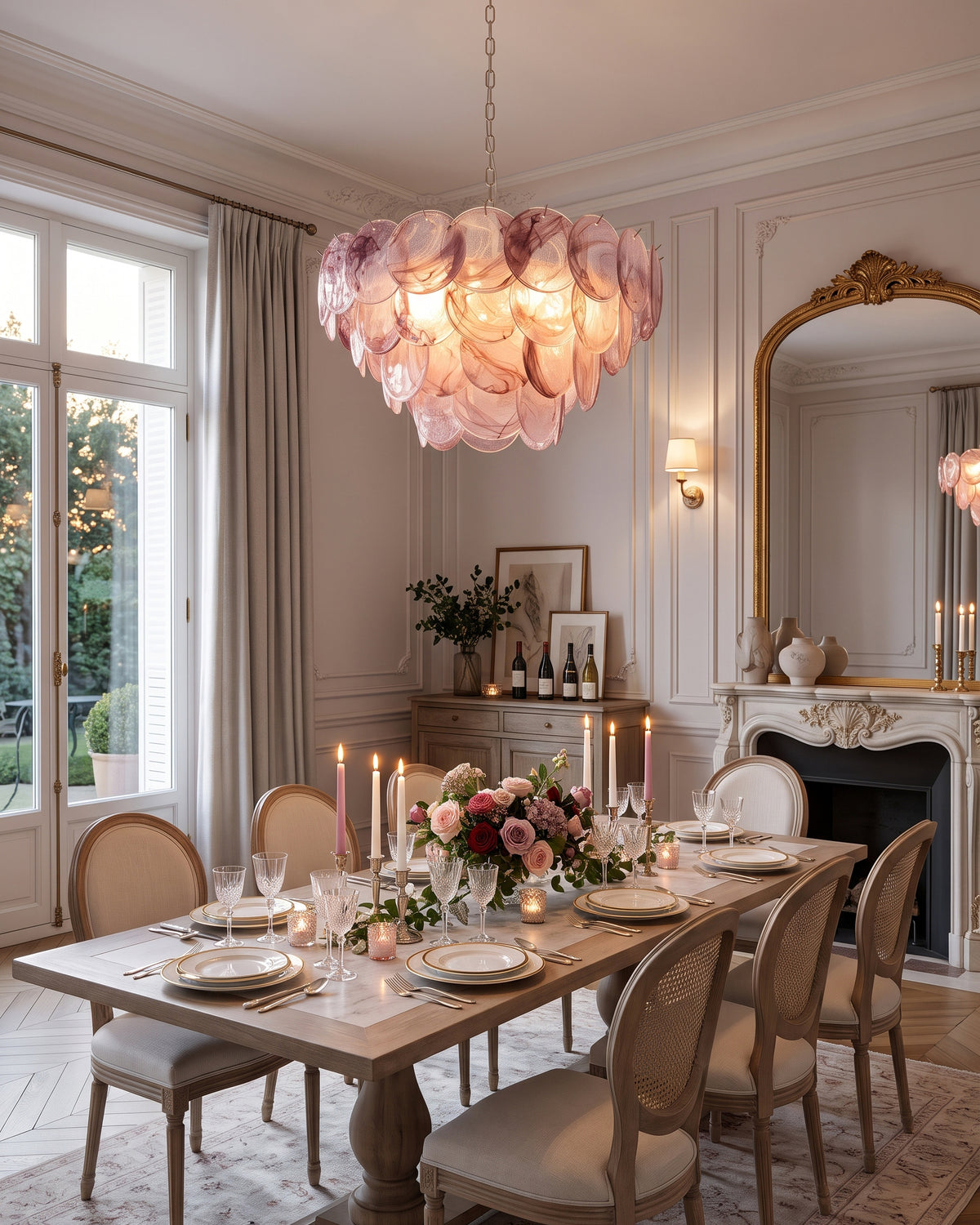 Signe Frosted Scallop Chandelier