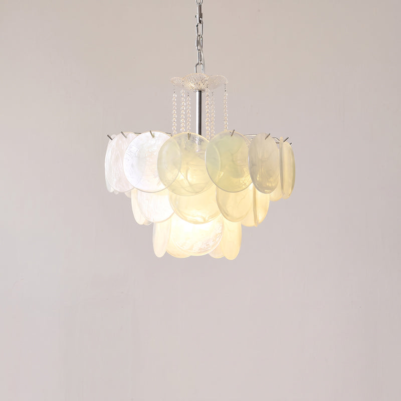 Signe Frosted Scallop Chandelier
