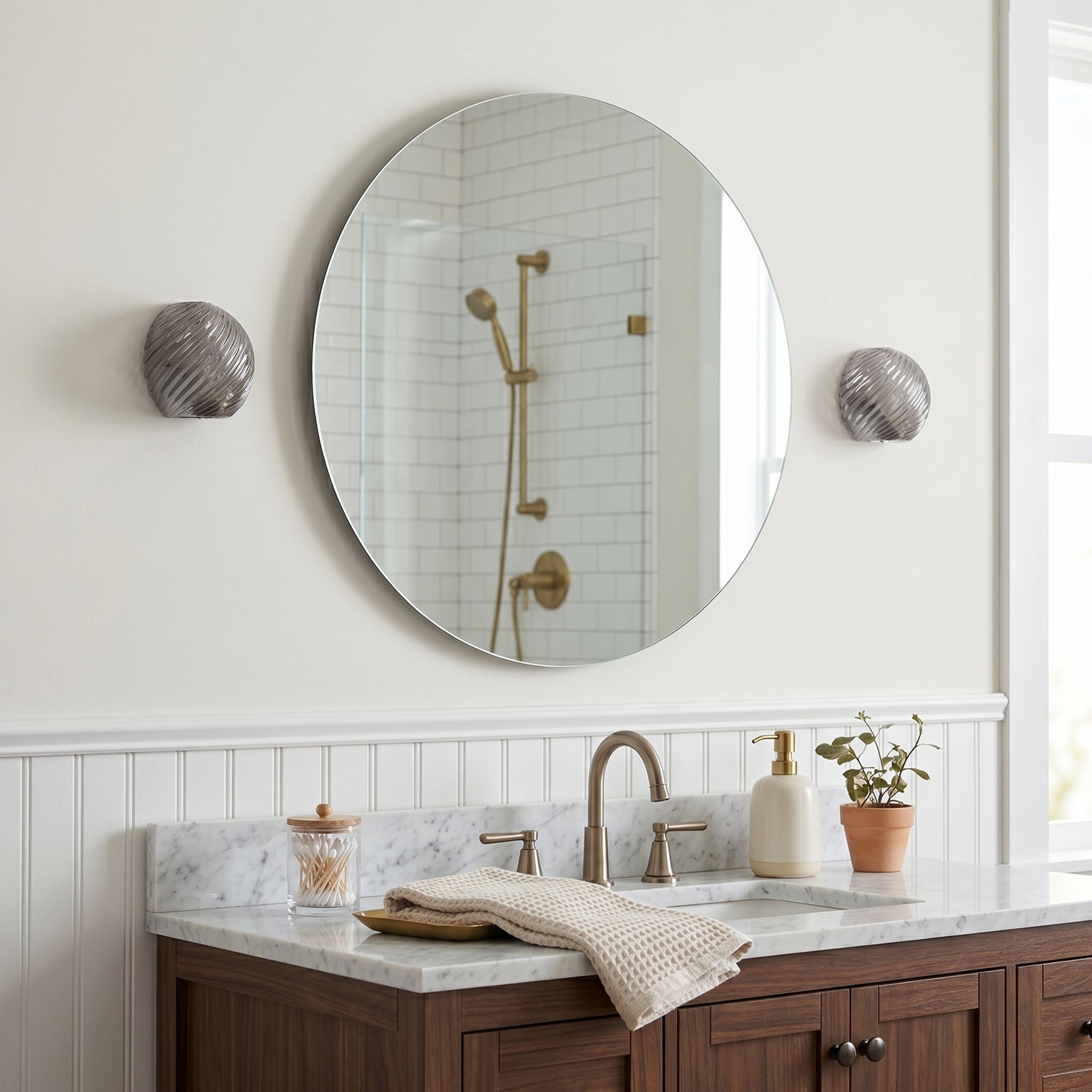 Silas Ribbed Glass Wall Sconce