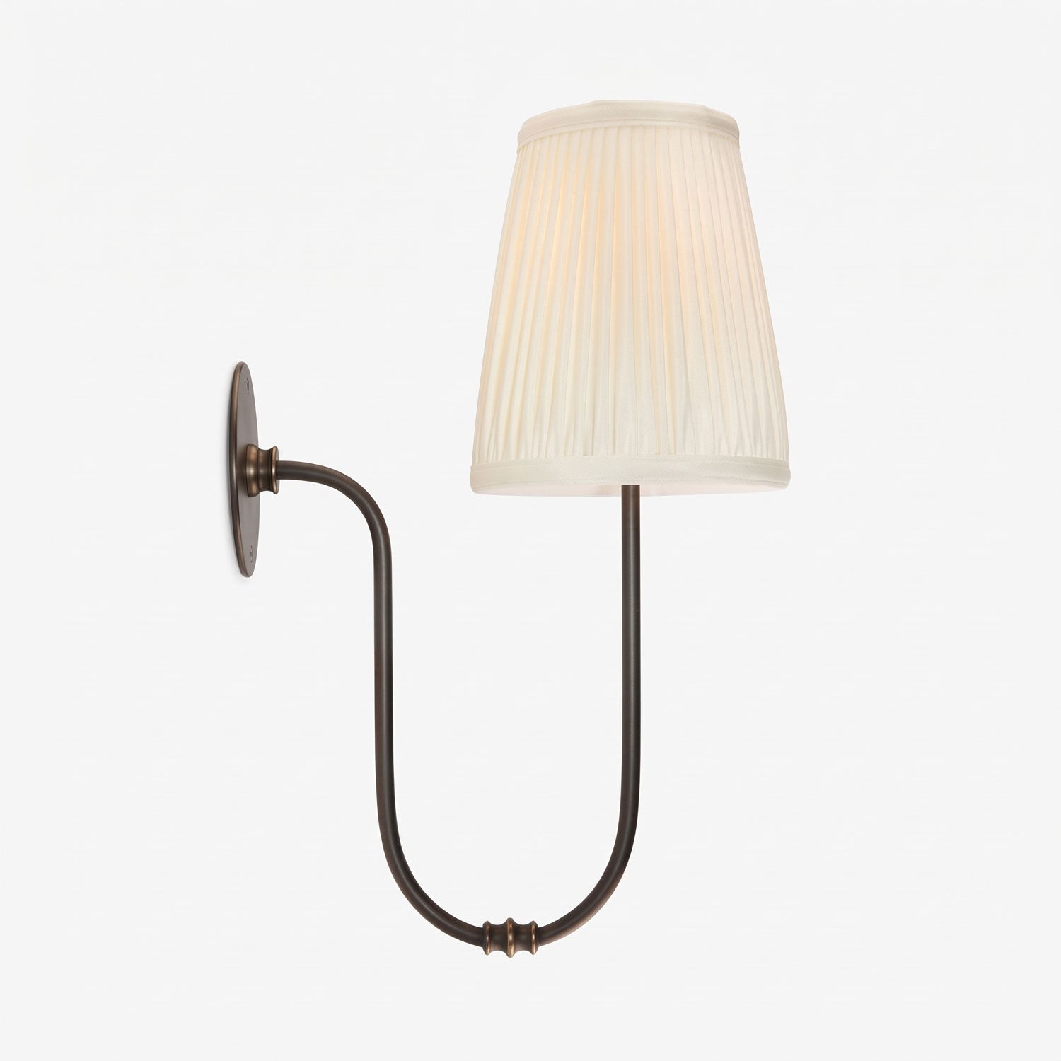 Sybil U-Arm Pleated Wall Sconce